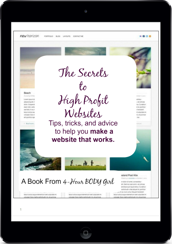 The Secrets  to  High Profit  Websites | www.4hourbodygirl.com