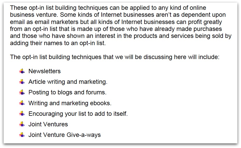 E-Mail Marketing Basics Screen Shot | www.4hourbodygirl.com