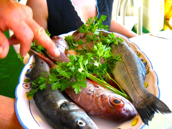 Fresh fish Positano Italy | www.4hourbodygirl.com