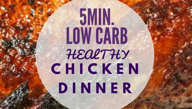 5Min. Healthy, Low Carb Chicken Dinner-roast chicken | www.4hourbodygirl.com